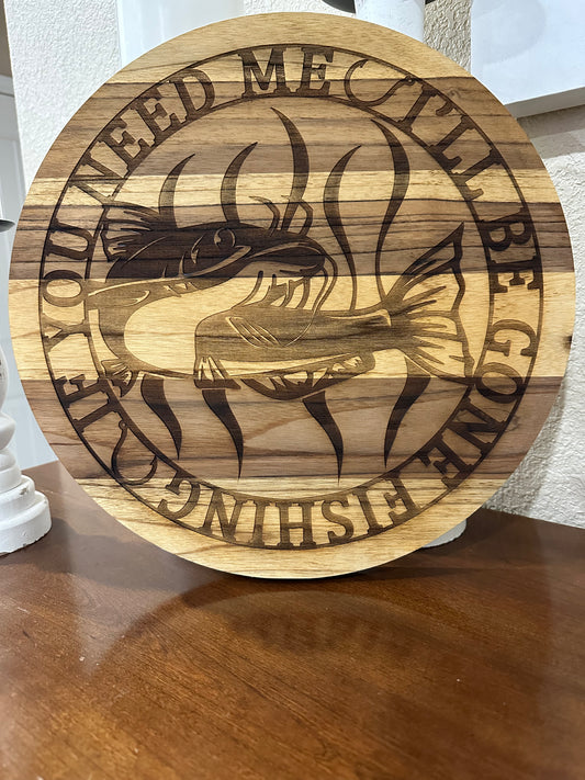 Gone Fishing Cuttingboard